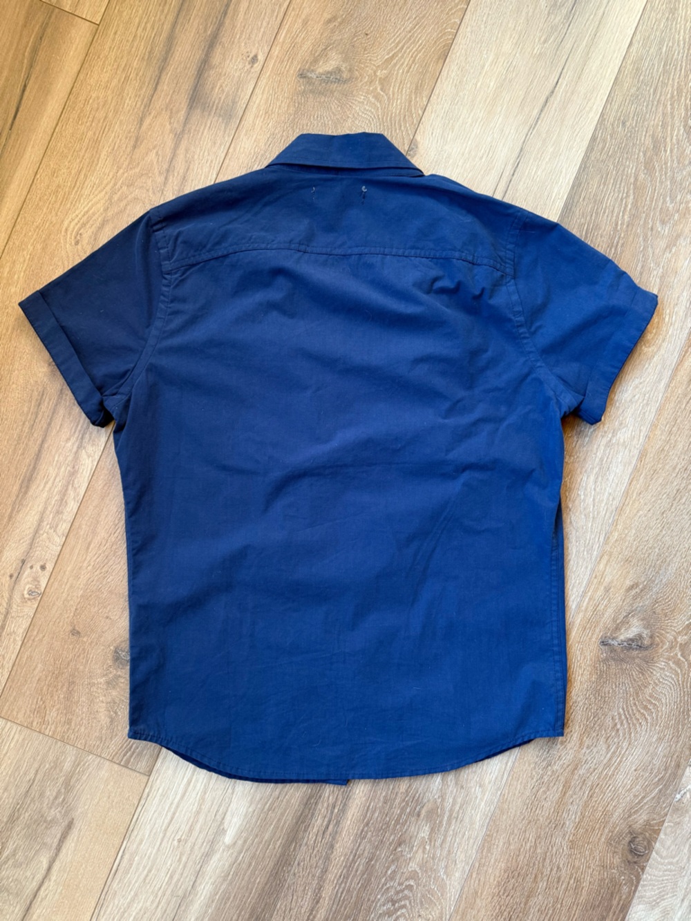 Hollister Navy Cotton Short Sleeve Button Down - Picture 3 of 3